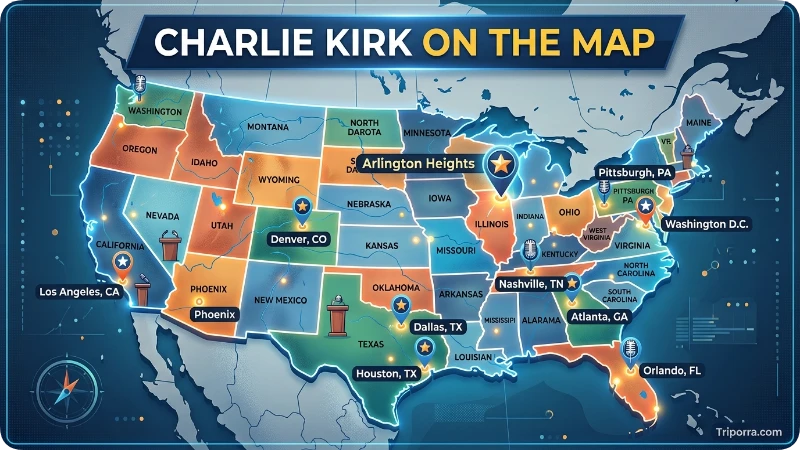 Charlie Kirk on the Map