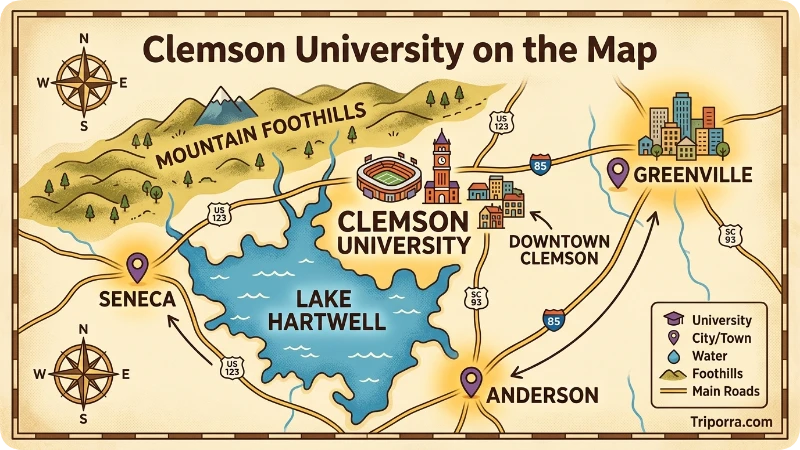 Clemson University on the Map