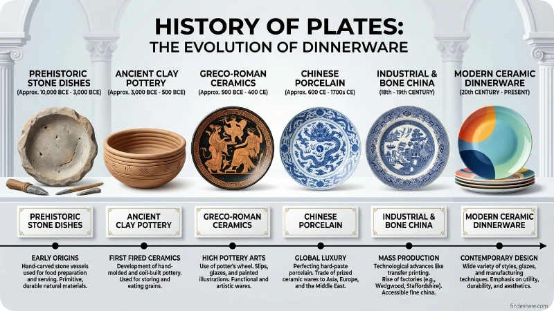 History of Plates and Their Food-Holding Surface