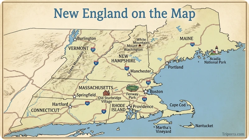New England on the Map