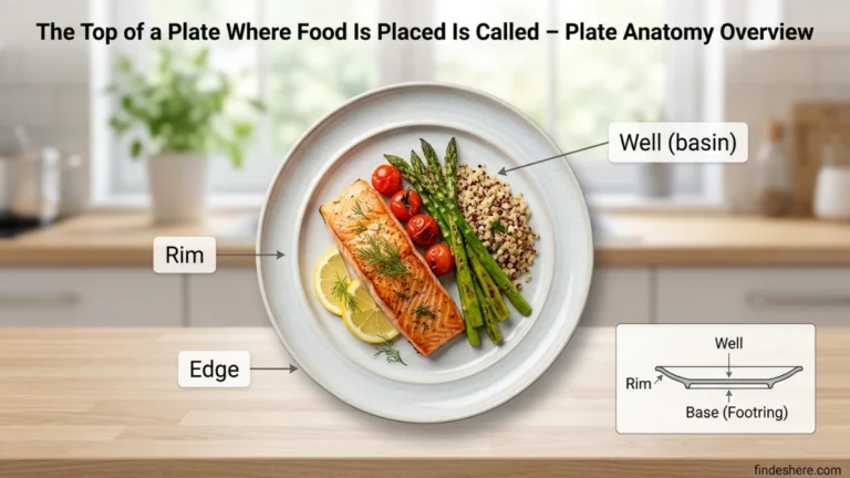 The Top of a Plate Where Food Is Placed Is Called
