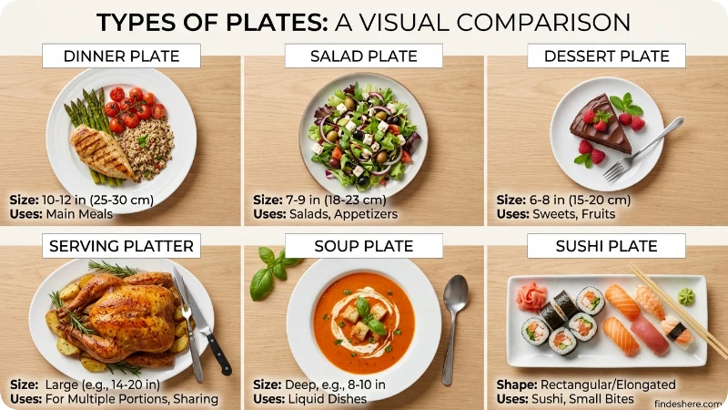 Types of Plates and Their Surfaces