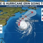 where is hurricane erin going to hit