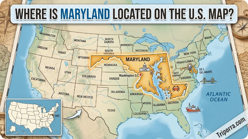 Where Is Maryland Located on the U.S. Map?