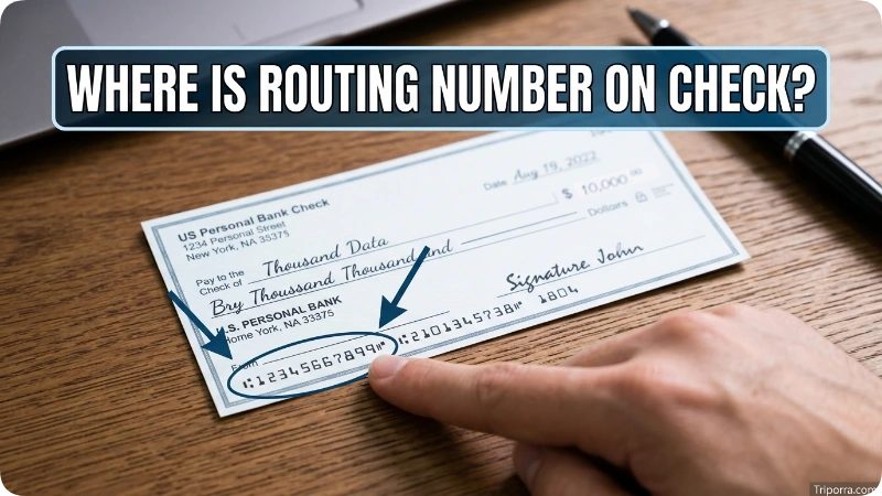 Where Is Routing Number on Check?
