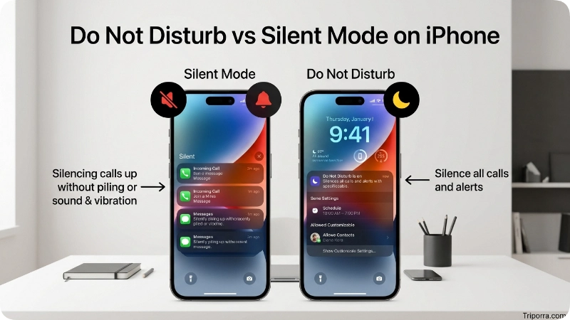 Do Not Disturb vs Silent Mode on iPhone
