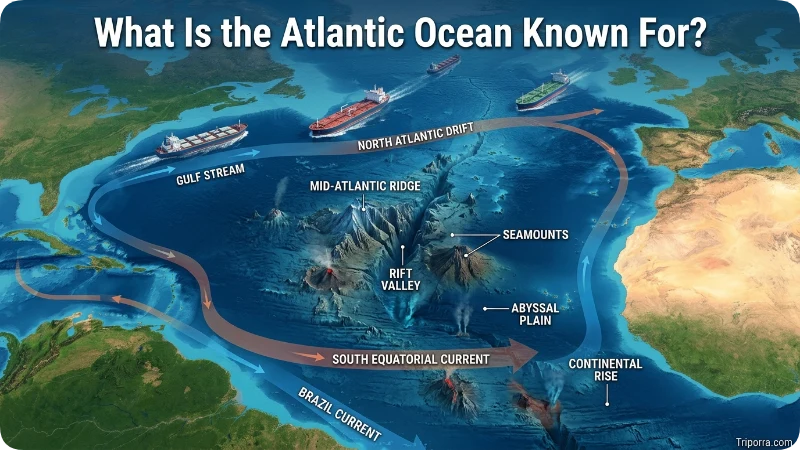 What Is the Atlantic Ocean Known For?