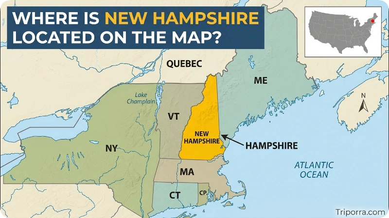 Where Is New Hampshire Located on the Map?