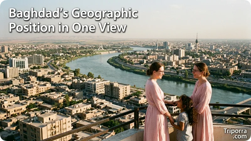 Baghdad's Geographic Position in One View