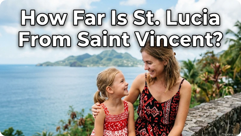How Far Is St. Lucia From Saint Vincent?