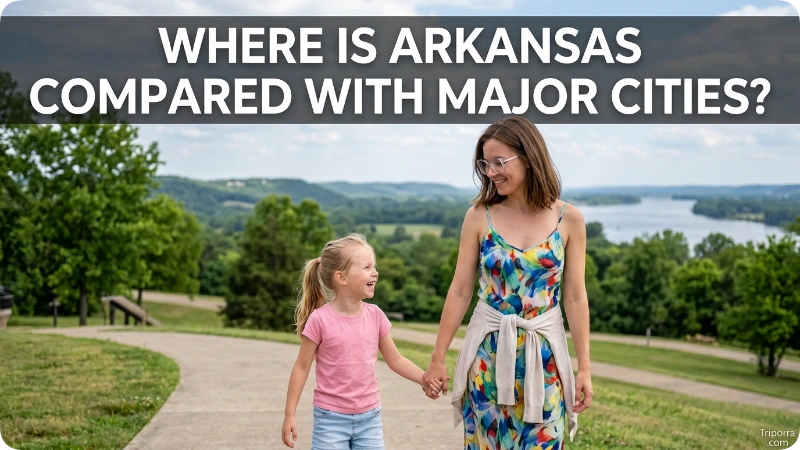 Where Is Arkansas Compared With Major Cities?