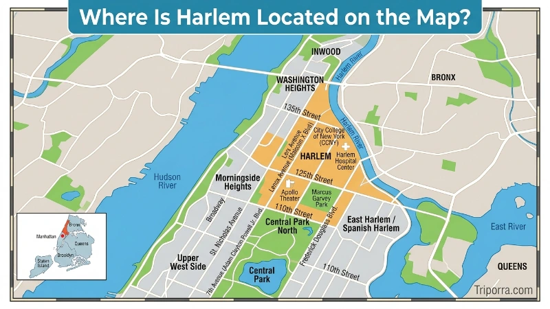 Where Is Harlem Located on the Map?