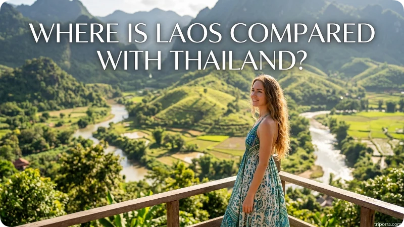 Where Is Laos Compared With Thailand?
