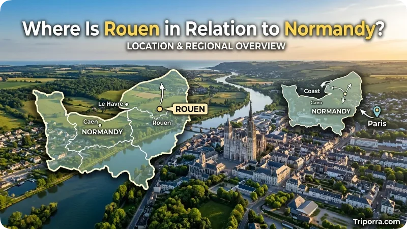 Where Is Rouen in Relation to Normandy?