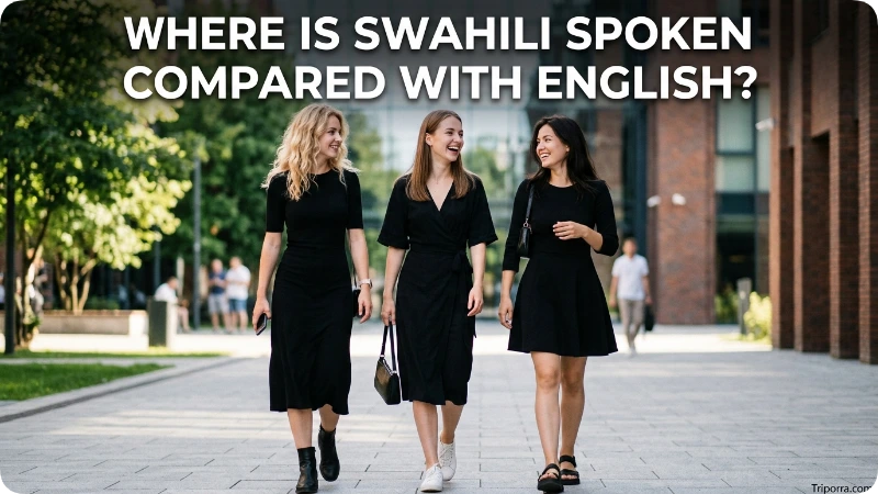 Where Is Swahili Spoken Compared With English?