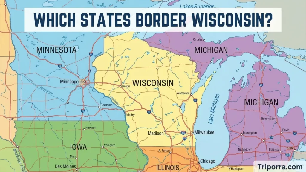 Which States Border Wisconsin?