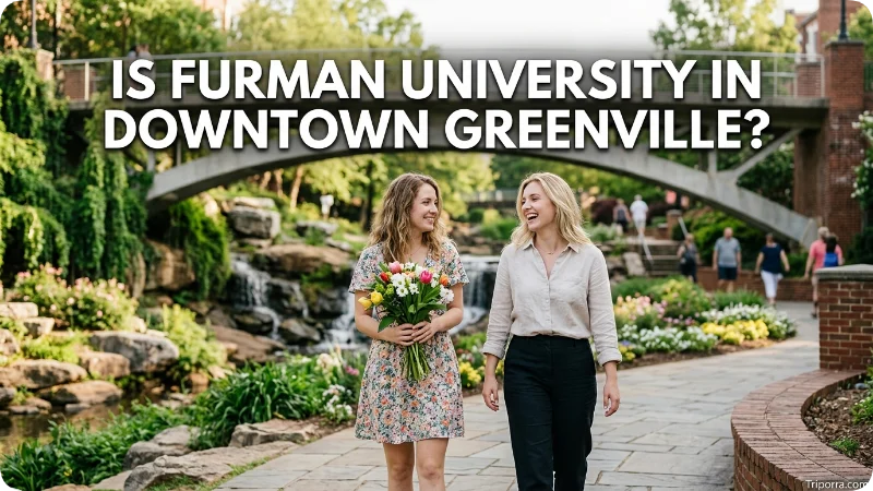 Is Furman University in Downtown Greenville?