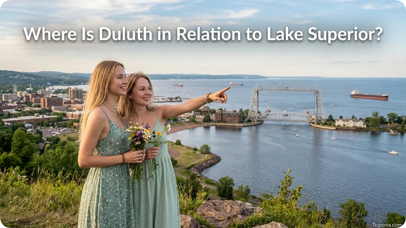 Where Is Duluth in Relation to Lake Superior?